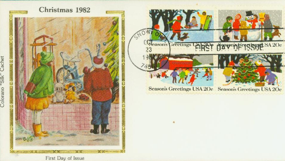 2027-30 - 1982 20c Season's Greetings - Mystic Stamp Company