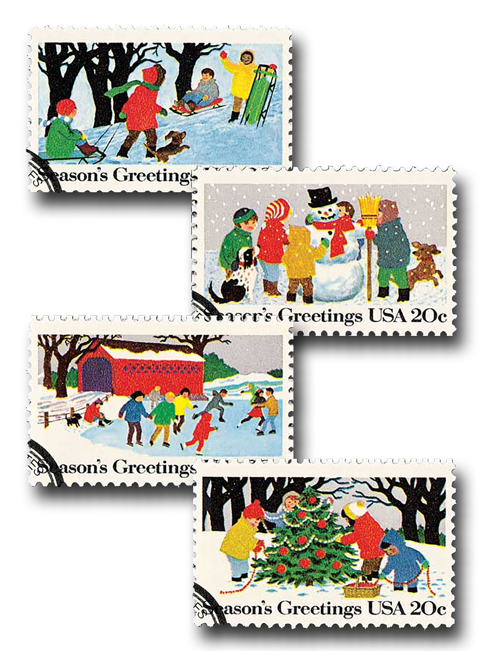 2027-30 - 1982 20c Season's Greetings - Mystic Stamp Company