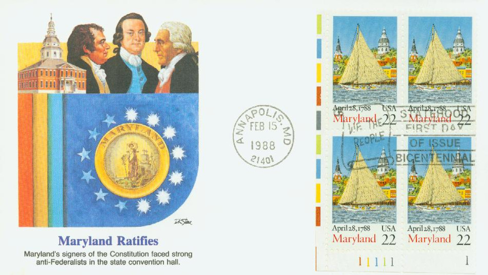312579 -- Fleetwood First Day Cover (Plate Block) -- First Day Cover