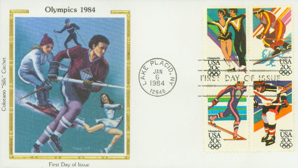 FDC JO Los Angeles 1984 – Enveloppe Premier Jour Avec Timbres Olympics USA