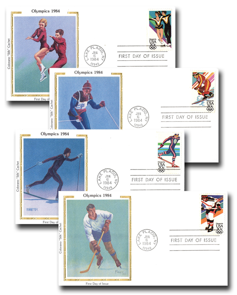 2067-70 - 1984 20c 14th Winter Olympic Games - Mystic Stamp Company
