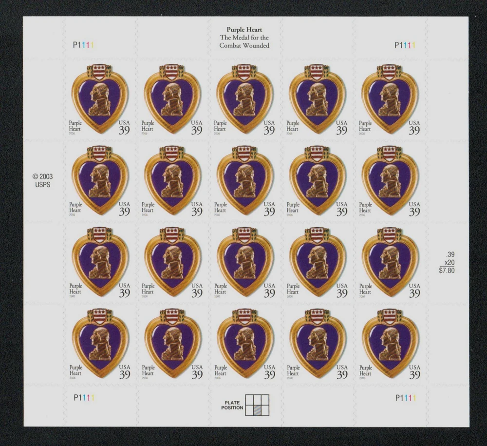 4032 - 2006 39c Purple Heart - Mystic Stamp Company