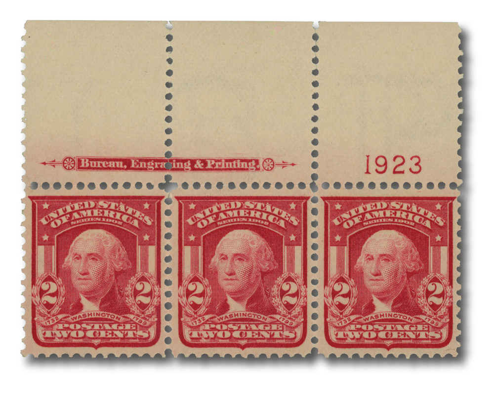 319 - 1903 2c Washington, Carmine, Double Line Watermark, Type I