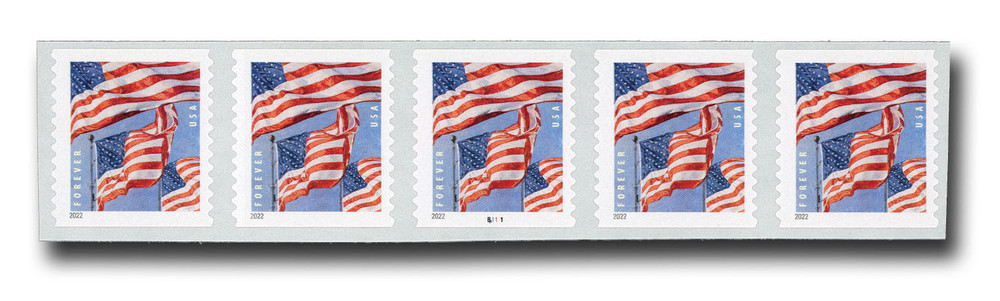 usa様 5655 - 2022 First-Class Forever Stamp - Flags (Banknote