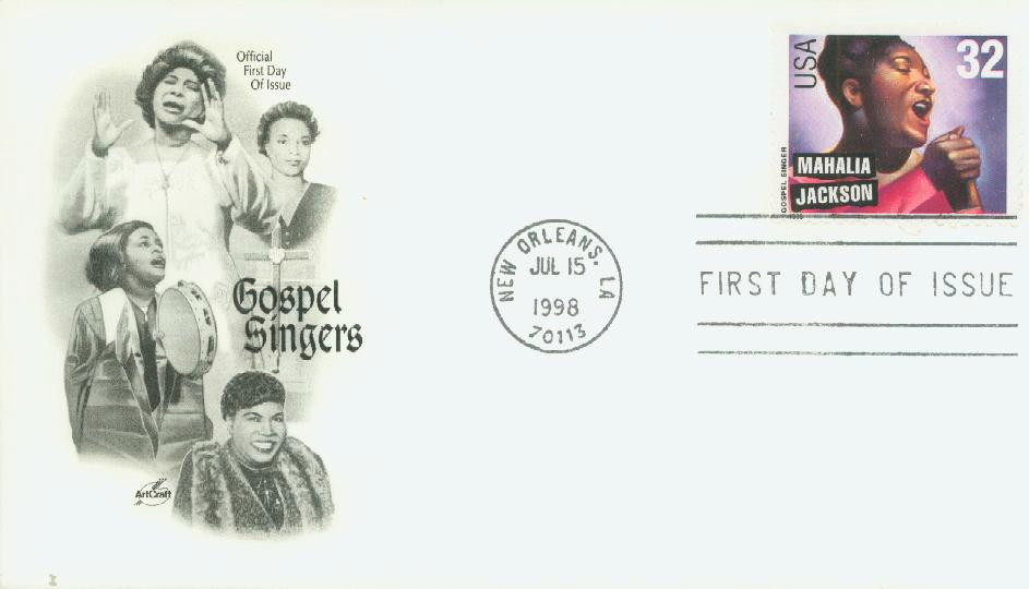 3216 - 1998 32c Gospel Singers: Mahalia Jackson - Mystic Stamp Company