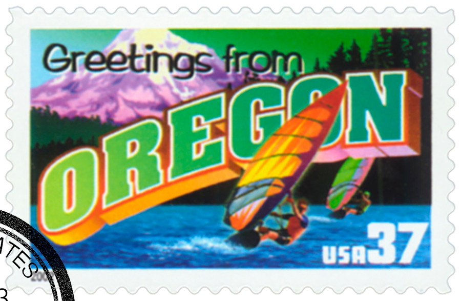 3732 - 2002 37c Greetings from America: Oregon - Mystic Stamp Company