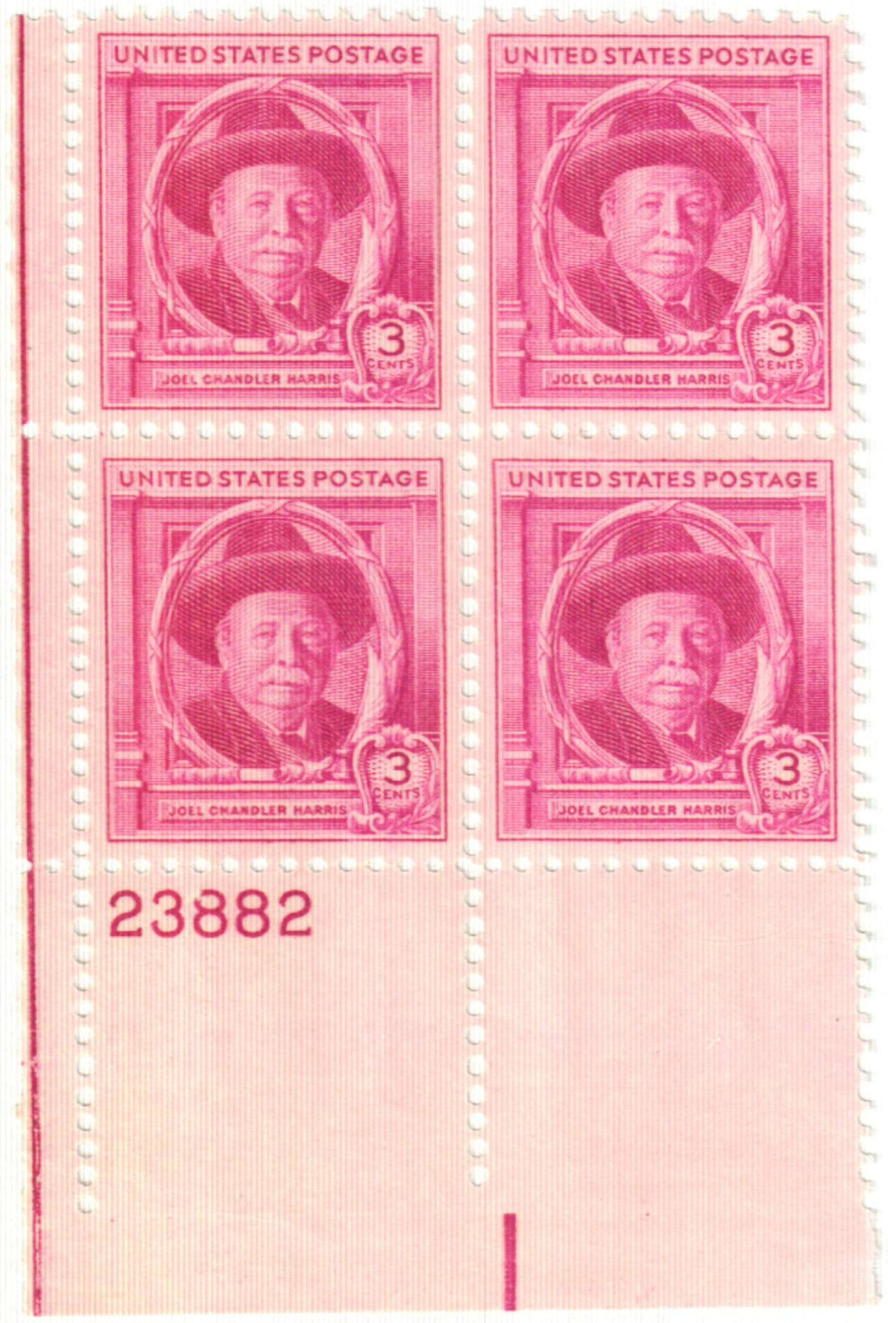 980 - 1948 3c Joel Chandler Harris - Mystic Stamp Company