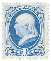 アメリカ　使用済み切手 一冊 1893-1977 1c-13cents 145 - 1870-71 1c Franklin, Ultramarine, Hard Paper. Perf. 12
