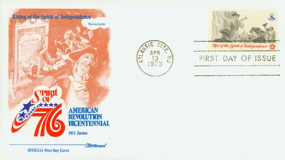 1477 - 1973 8c Colonial Communications: Posting a Broadside