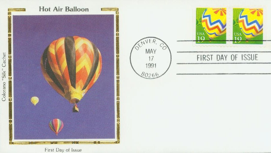 2530 - 1991 19c Hot-Air Balloon - Mystic Stamp Company