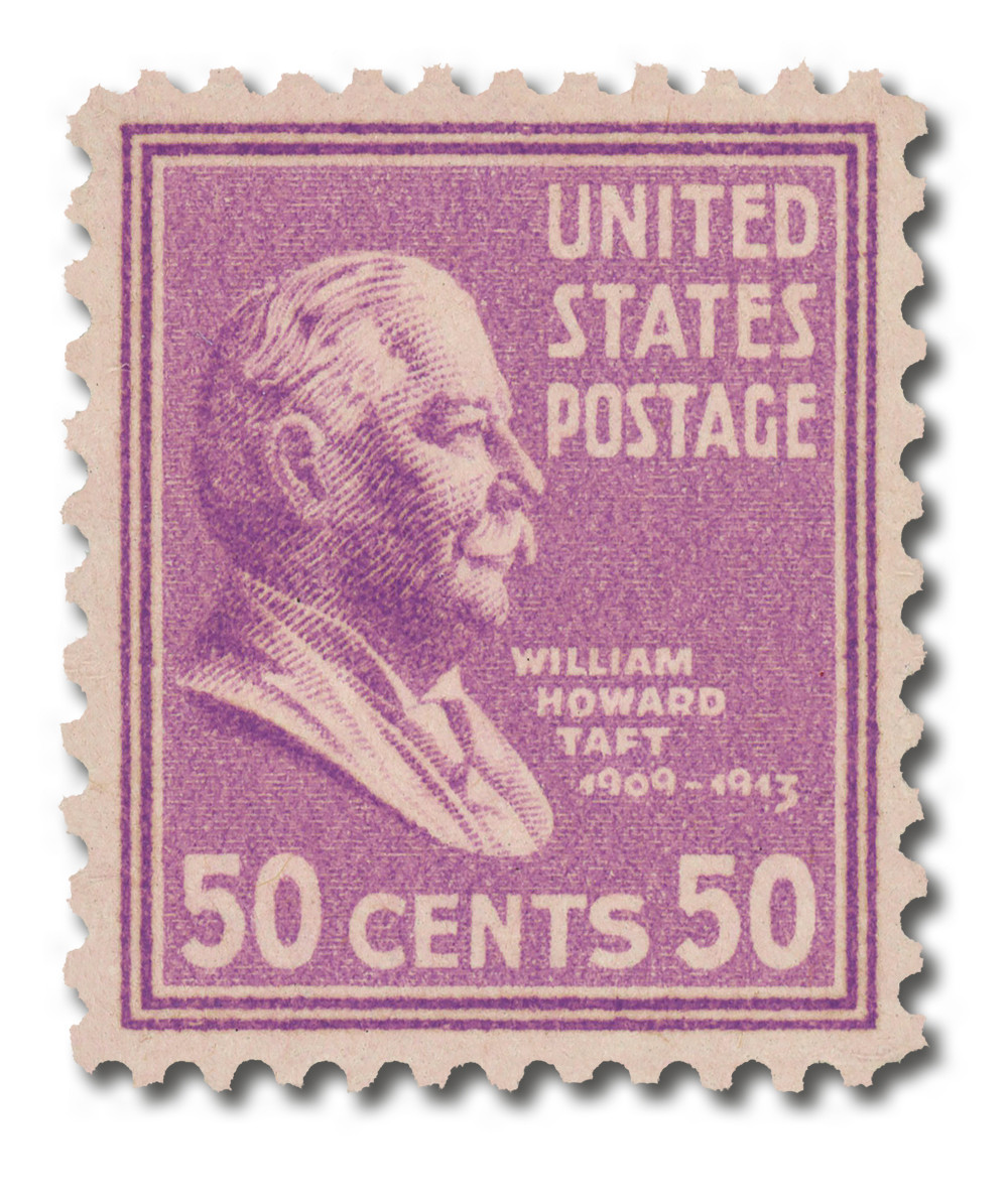 831 - 1938 50c William H. Taft, Mauve - Mystic Stamp Company