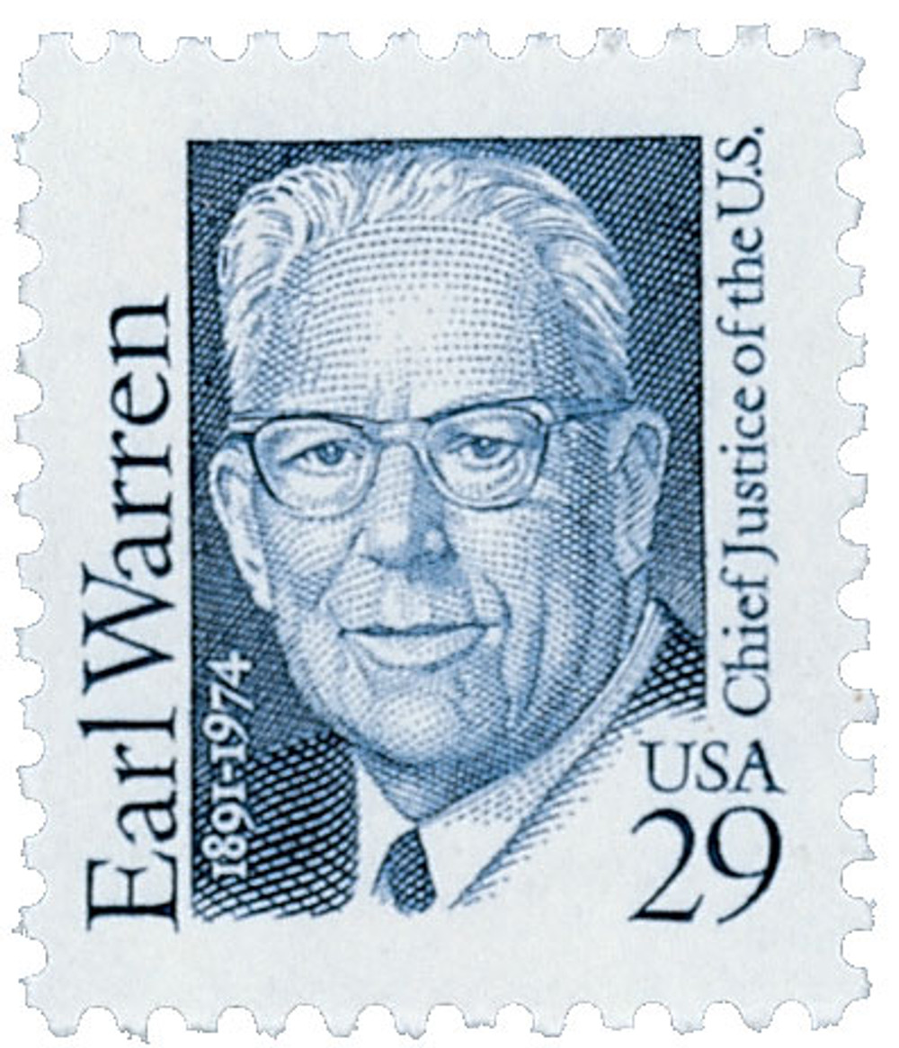 2184 - 1992 29c Great Americans: Earl Warren - Mystic Stamp