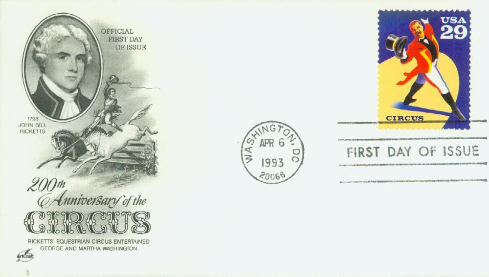 2751 - 1993 29c Circus: Ringmaster - Mystic Stamp Company