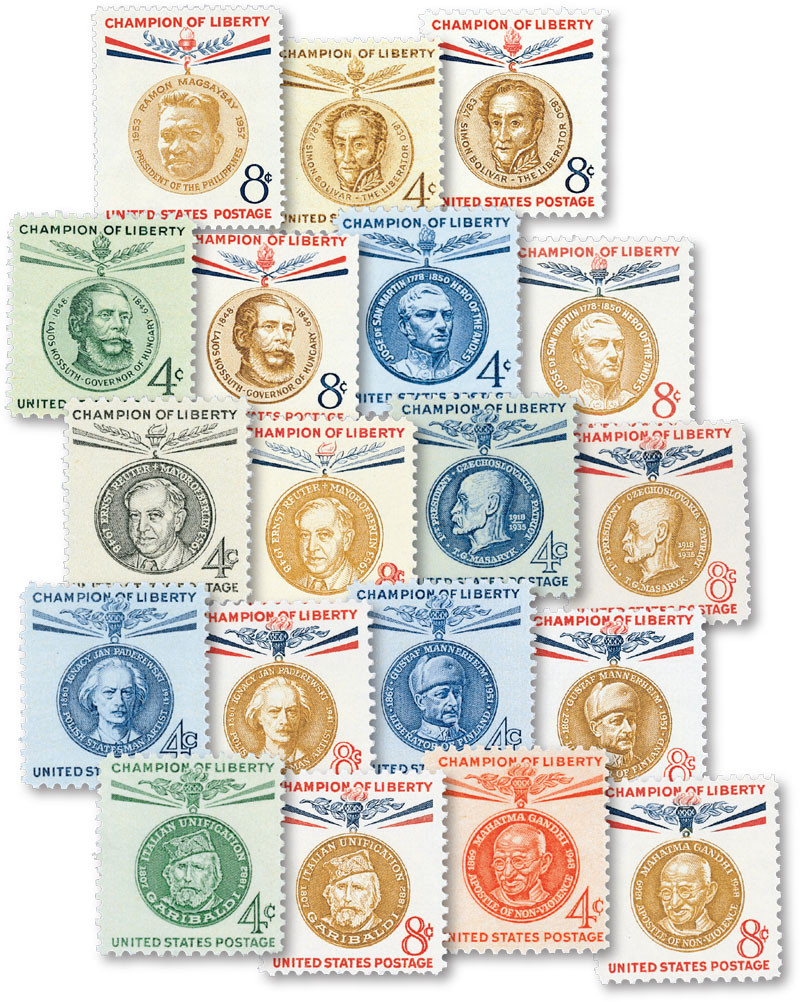 1096/1175 - 1957-61 Champions of Liberty Series, Complete Set of