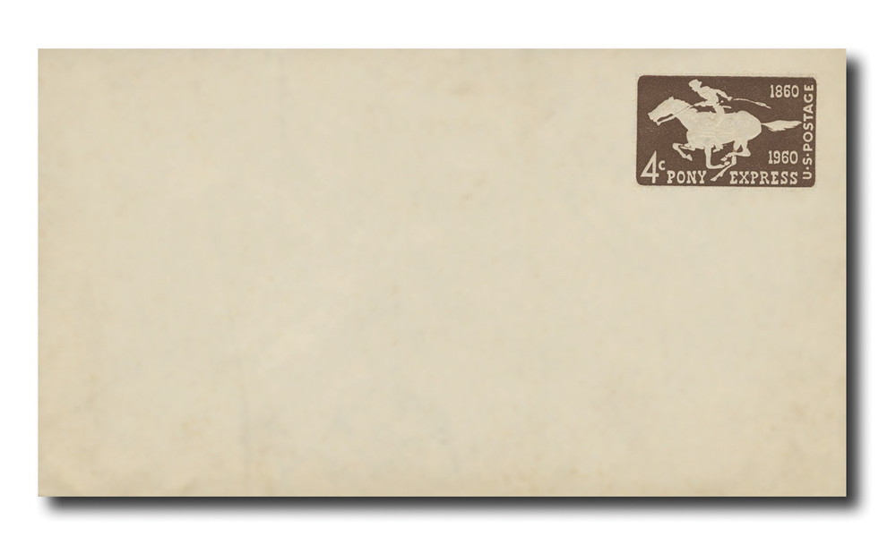 U543 - 1960 4c Pony Express Centennial Issue Stamped Envelope