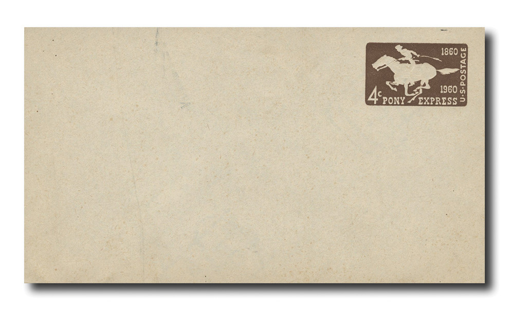 U543 - 1960 4c Pony Express Centennial Issue, Brown, Stamped