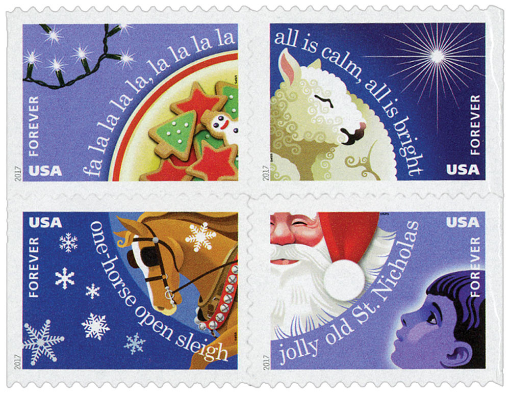 5247-50 - 2017 49c Christmas Carols - Mystic Stamp Company