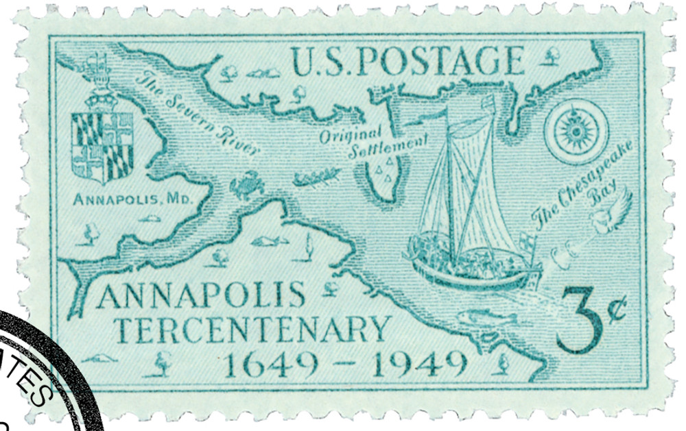 984 - 1949 3c Annapolis Tercentenary - Mystic Stamp Company