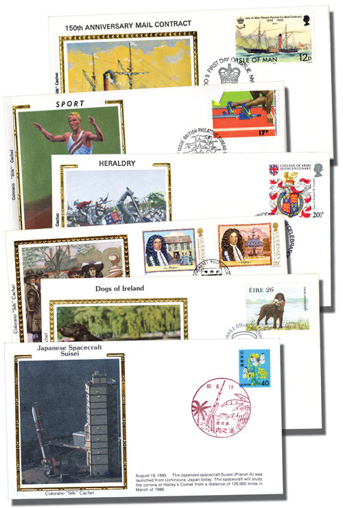 MA1607 - 30 different Colorono Foreign Silk FDC's - Mystic Stamp