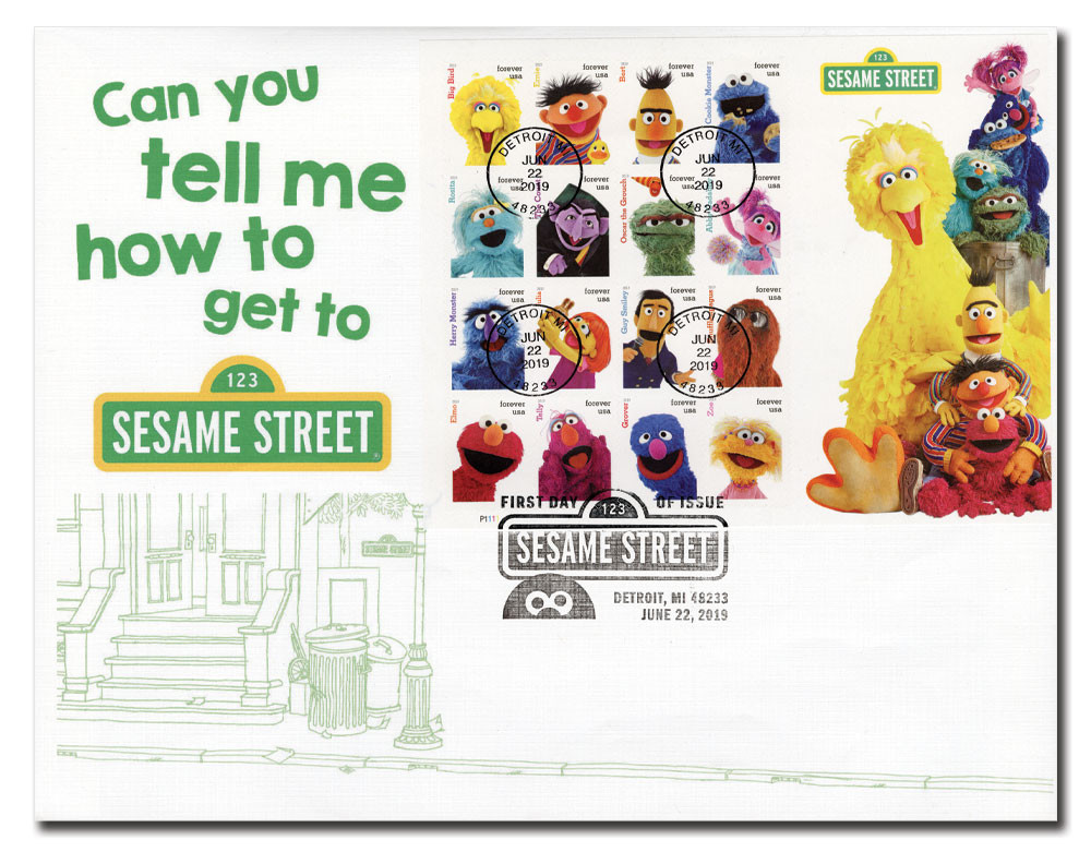 Collectible Sesame Street Stamps Sesame Street 50th Anniversary  display picture 1