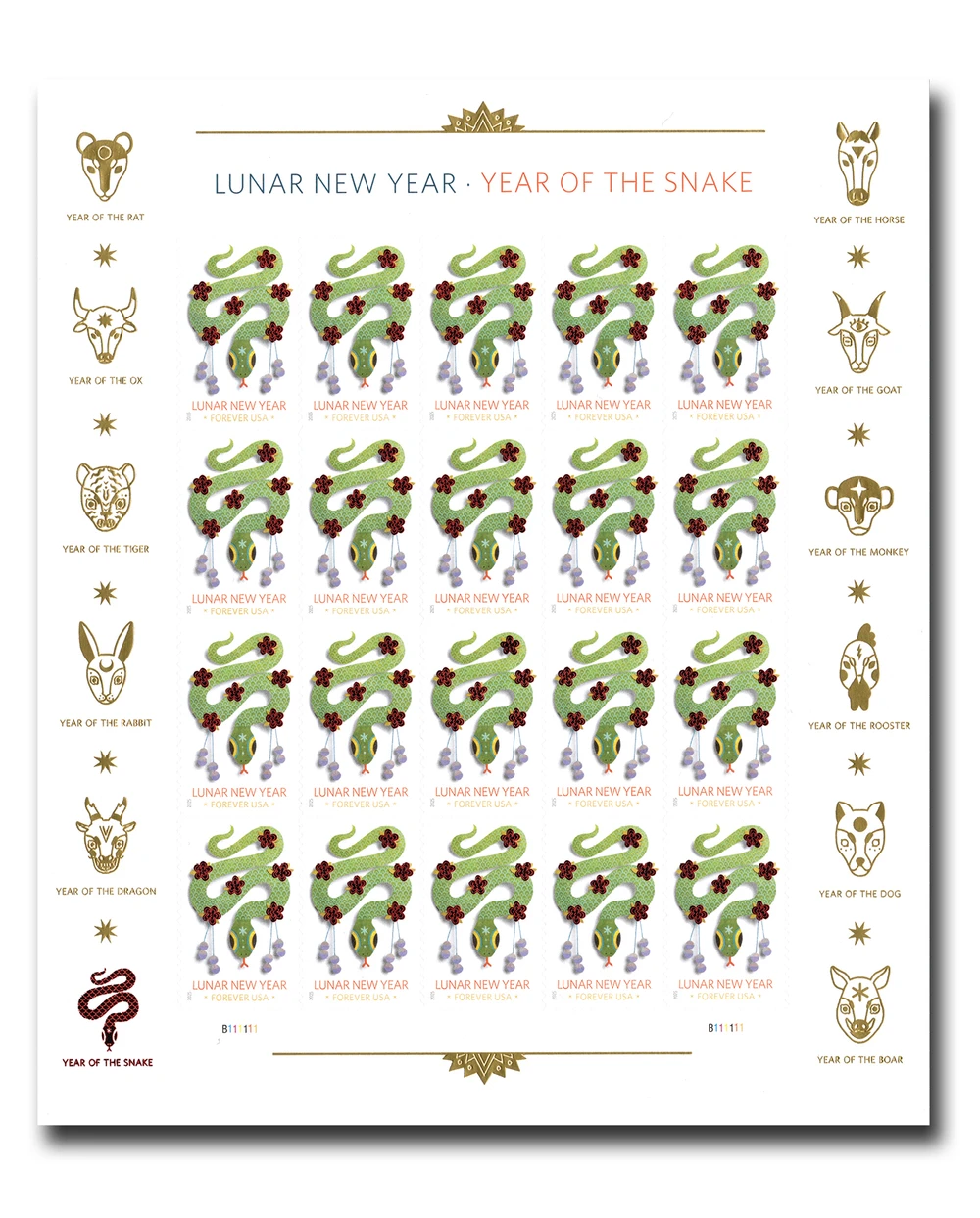 2025 CNY Chinese YEAR of the SNAKE Lucky Money US $20 Bill w Red 2025 CNY Chinese YEAR of the SNAKE Lucky Money US $20 Bill w Red