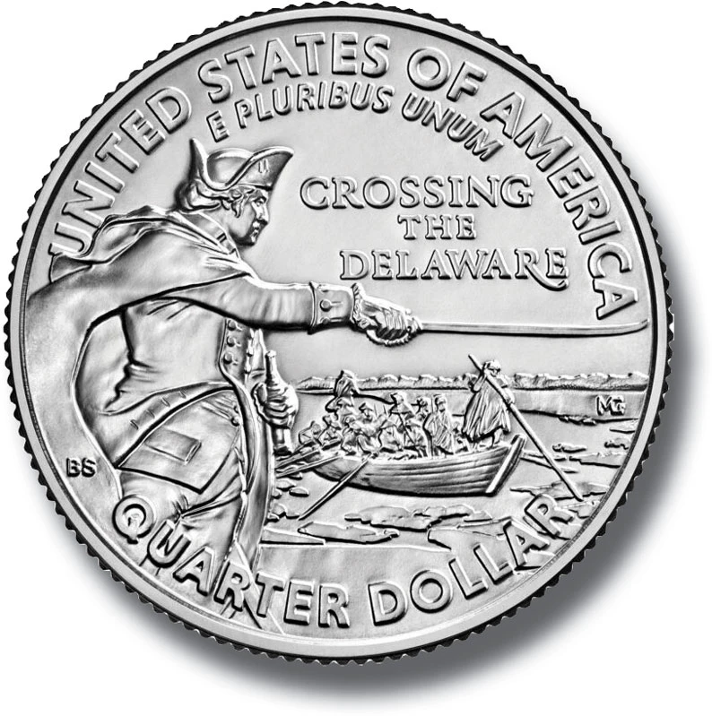 CNDRDE25P - 2021 Crossing the Delaware River Quarter, P Mint