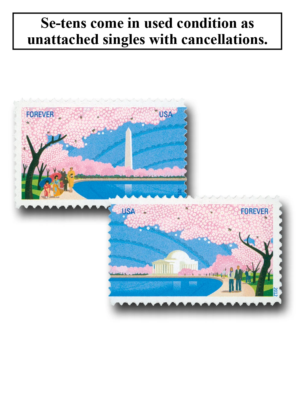 4651-52 - 2012 First-Class Forever Stamp - Cherry Blossom