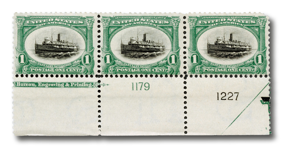 294 - 1901 1c Fast Lake Navigation, Green & Black - Mystic Stamp