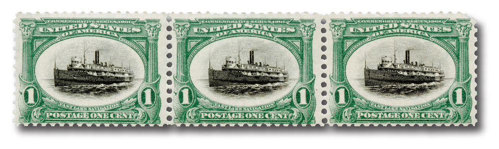 294 - 1901 1c Fast Lake Navigation, Green & Black - Mystic Stamp