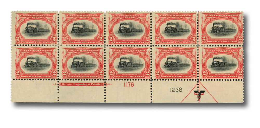 295 - 1901 2c Empire State Express, Carmine & Black - Mystic Stamp