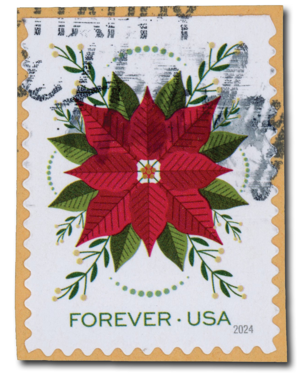 5941 - 2024 First-Class Forever Stamp - Holiday Joy: Poinsettia