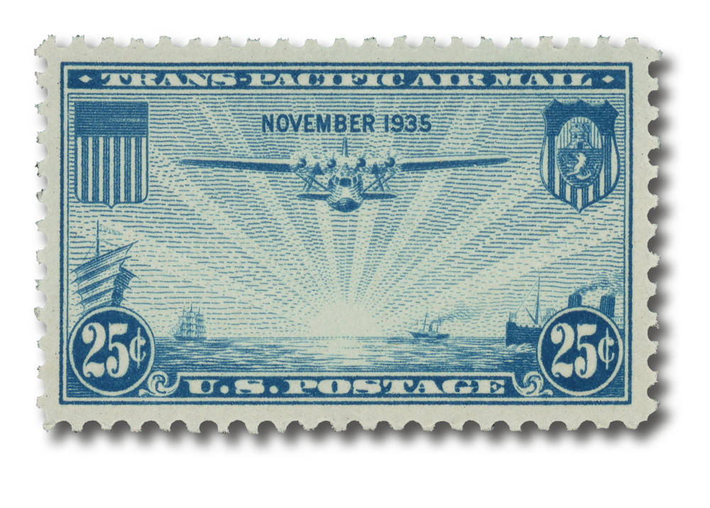 C20 - 1935 25c Trans-Pacific: 