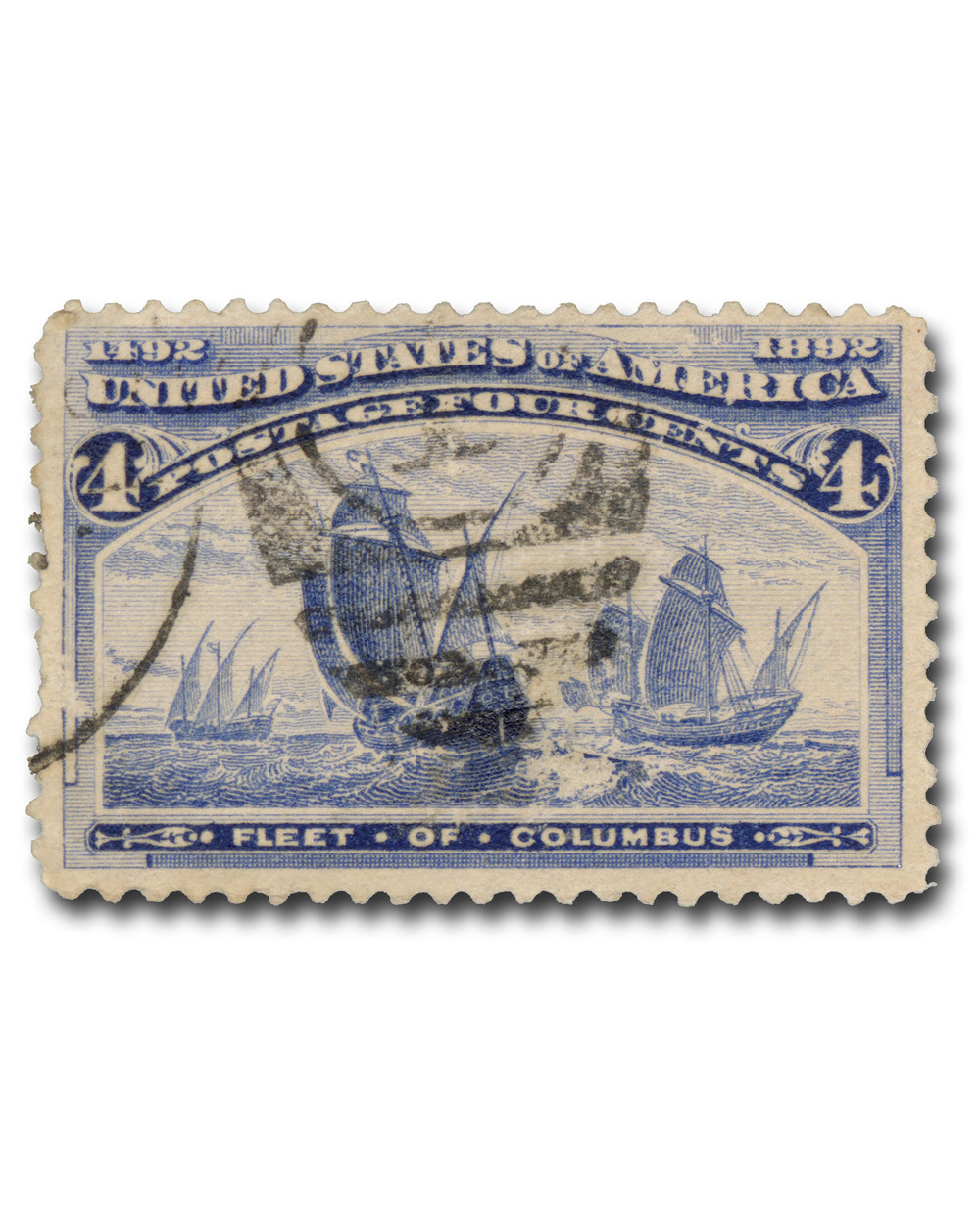 233 - 1893 4c Fleet of Columbus, Ultramarine - Mystic Stamp Company