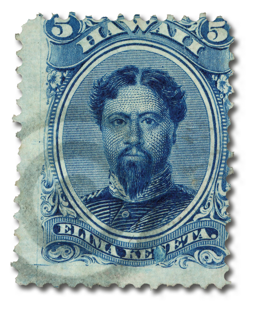 H32 - 1866 5c King Kamehameha V, Blue, Hawaii - Mystic Stamp Company