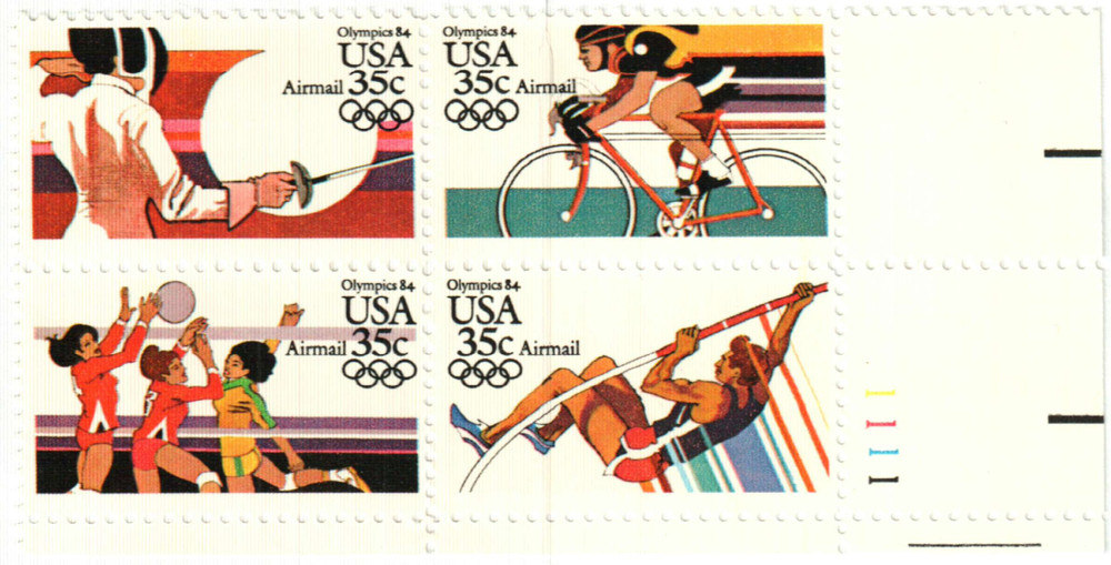 スミスカタログ1981 1982 1983 1984オリムピックカタログ84 C109-12 - 1983 35c 23rd Summer Olympics '84 - Mystic Stamp Company