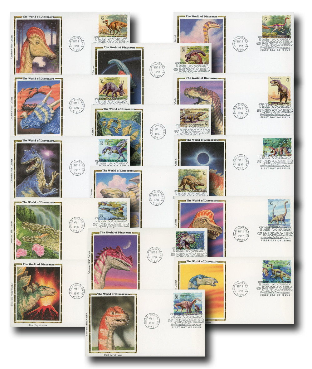 3136 - 1997 32c Dinosaurs - Mystic Stamp Company