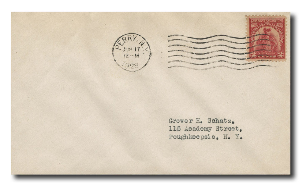 657 - 1929 2c Major General John Sullivan's Expedition, Carmine