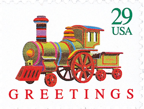 2712 - 1992 29c Christmas Greetings: Locomotive - Mystic Stamp Company