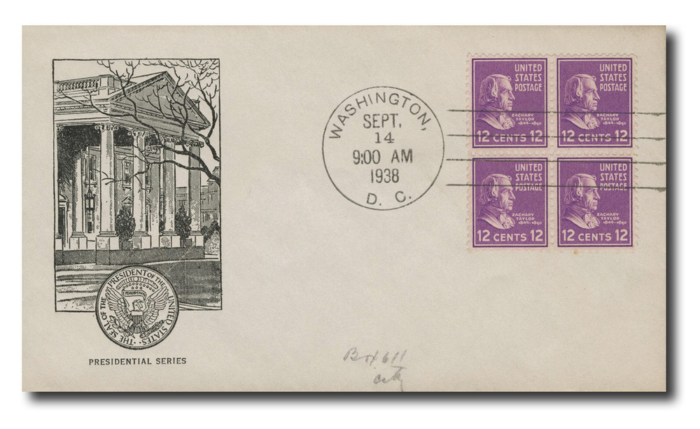 818 - 1938 13c Millard Fillmore, Blue Green - Mystic Stamp Company