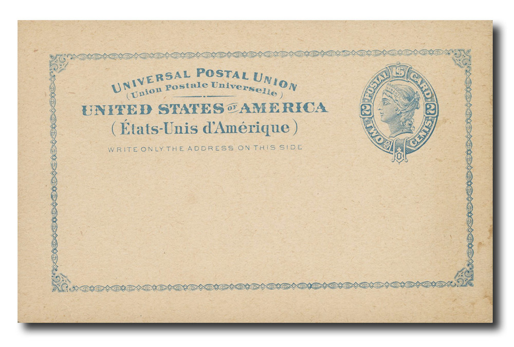 コレクション Postal card UX13 - 1897 2c Thomas Jefferson, Blue, Cream, Postal Card - Mystic