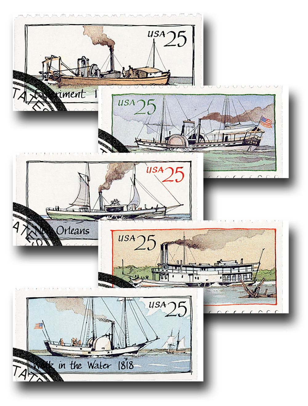 2405-09 - 1989 25c Steamboats - Mystic Stamp Company