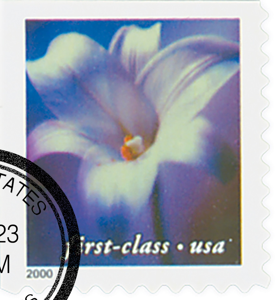 3454 - 2000 34c Flowers: Longiflorum, 10.5 x 10.75 perf, booklet
