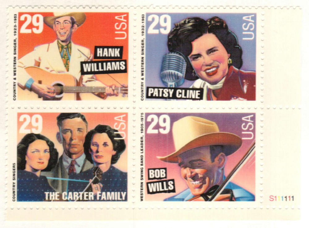 2771-74 - 1993 29c Country Music Legends - Mystic Stamp Company