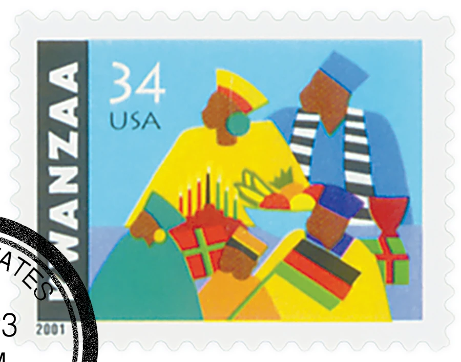 3548 - 2001 34c Kwanzaa - Mystic Stamp Company