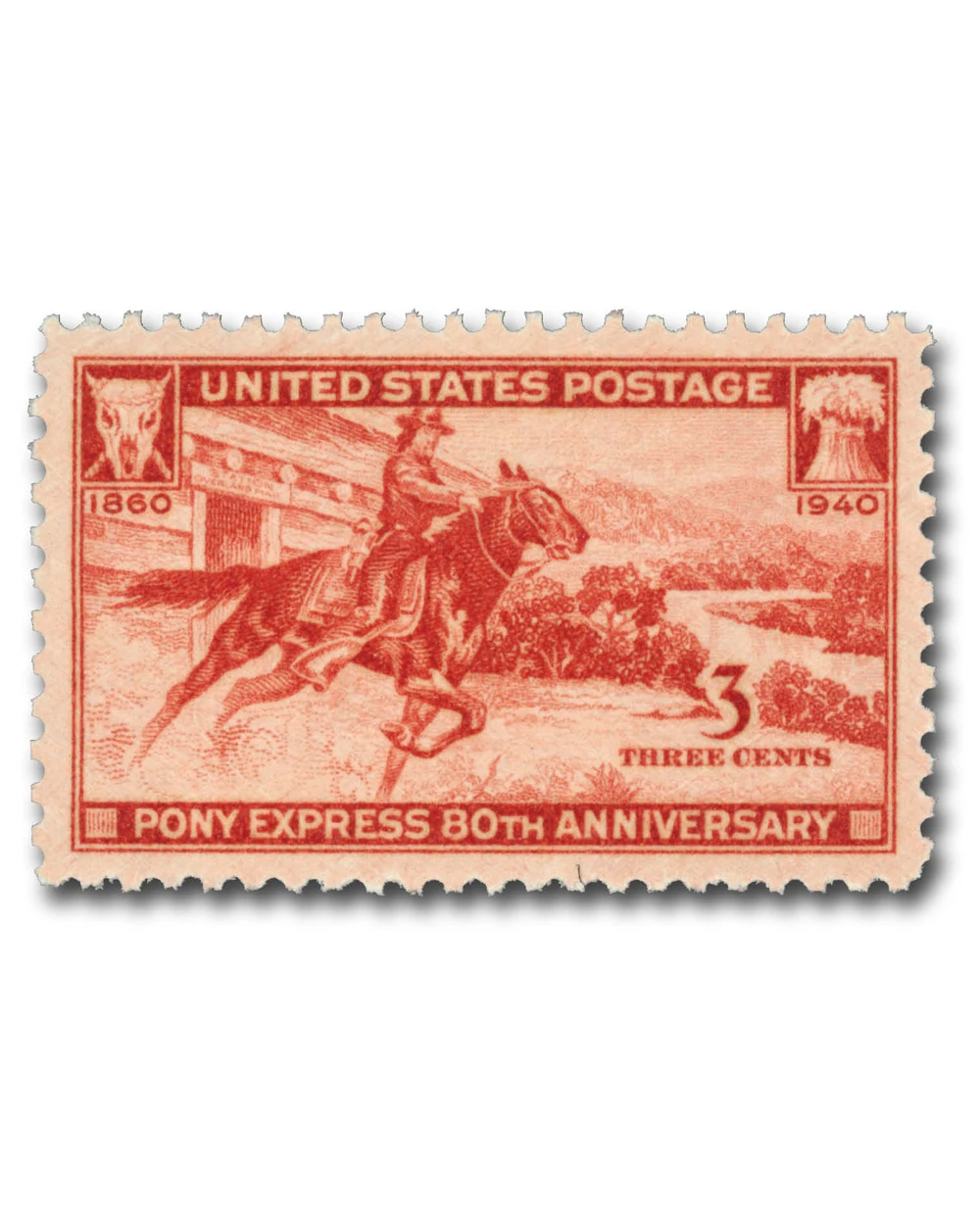 894 - 1940 3c Pony Express 80th Anniversary - Mystic Stamp Company