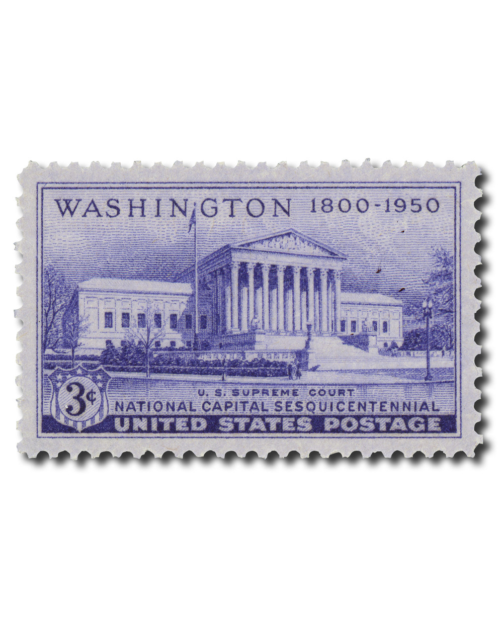 991 - 1950 3c National Capitol Sesquicentennial: Supreme Court