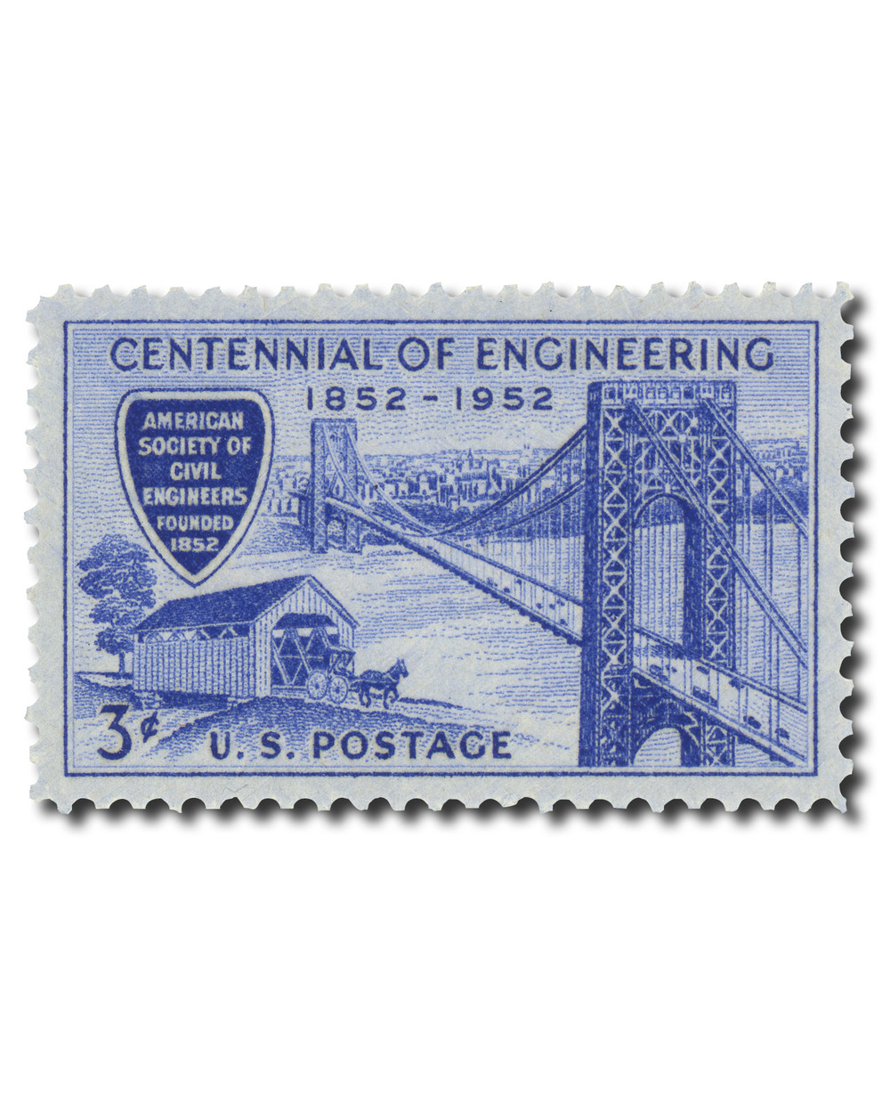 1012 - 1952 3c Engineering Centennial - Mystic Stamp Company