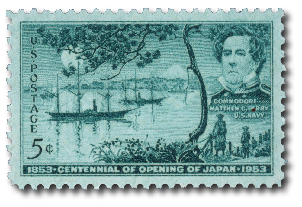 1021 - 1953 5c Opening of Japan Centennial - Mystic Stamp Company