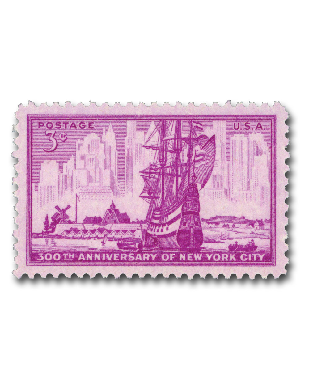 1027 - 1953 3c New York City - Mystic Stamp Company