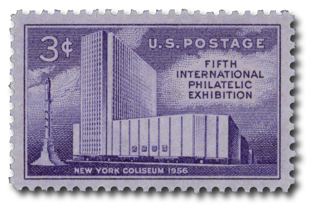 1076 - 1956 3c FIPEX stamp - Mystic Stamp Company